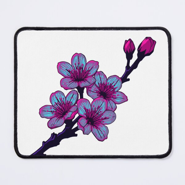 Item preview, Neon Sakura Branch Sticker — Cyberpunk Cherry Blossom designed and sold by kummo-0319.