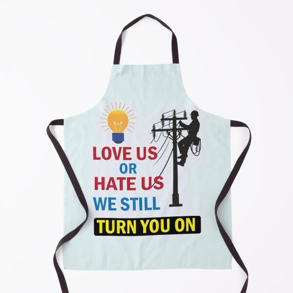Item preview, Lineman Gift Love Us or Hate Us We Still Turn You On Electrician Gift, Journeyman Lineman, Apprentice Electrician designed and sold by Science Engineering Gifts.