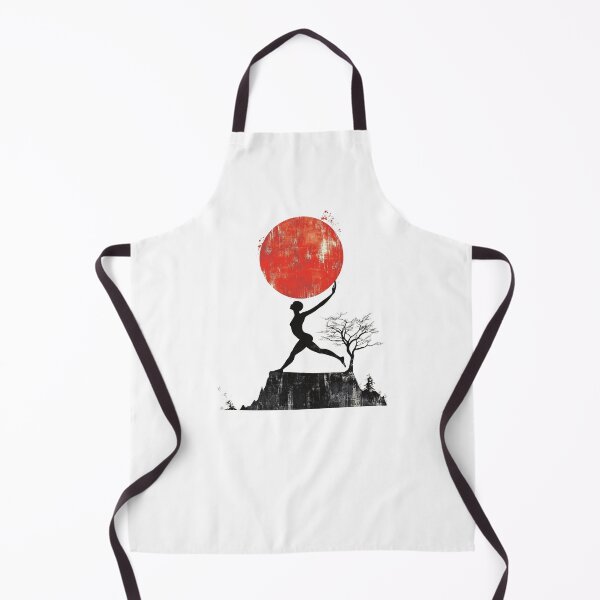 Item preview, Artistic Japanese Nature Silhouette With Red Color Sun Design designed and sold by Taans-Creation.