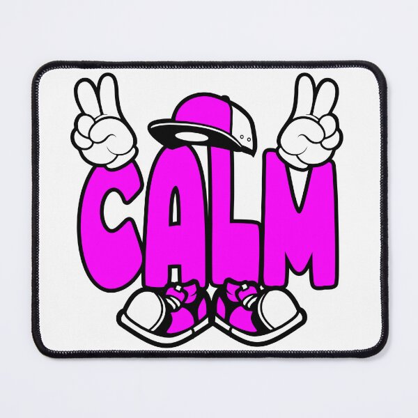 Item preview, Calm – WELLBEING Cartoon Character Bold lettering designed and sold by NFTWords.