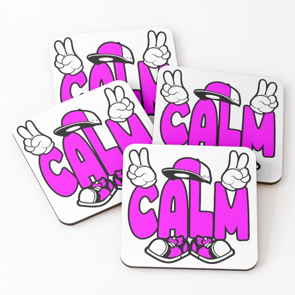Item preview, Calm – WELLBEING Cartoon Character Bold lettering designed and sold by NFTWords.