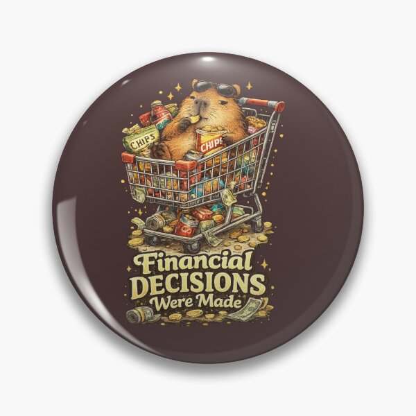 Item preview, Financial Decisions Were Made – Funny Capybara Shopping Meme designed and sold by NarpLTD.