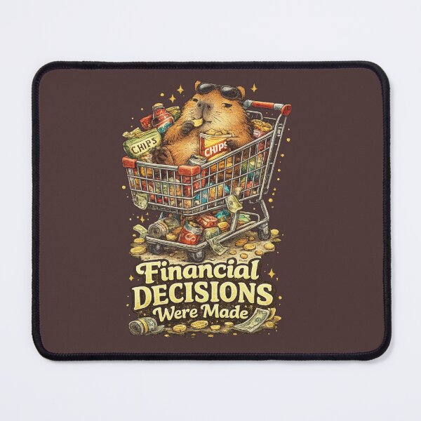 Item preview, Financial Decisions Were Made – Funny Capybara Shopping Meme designed and sold by NarpLTD.