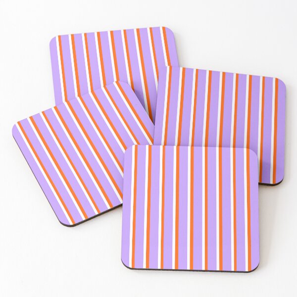 Item preview, Purple with Orange and White Stripes Pattern designed and sold by OneThreeSix.