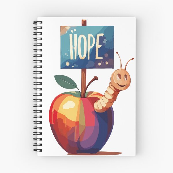 Item preview, HOPEFUL BITE – Cute Apple & Worm designed and sold by zoliartdesign.
