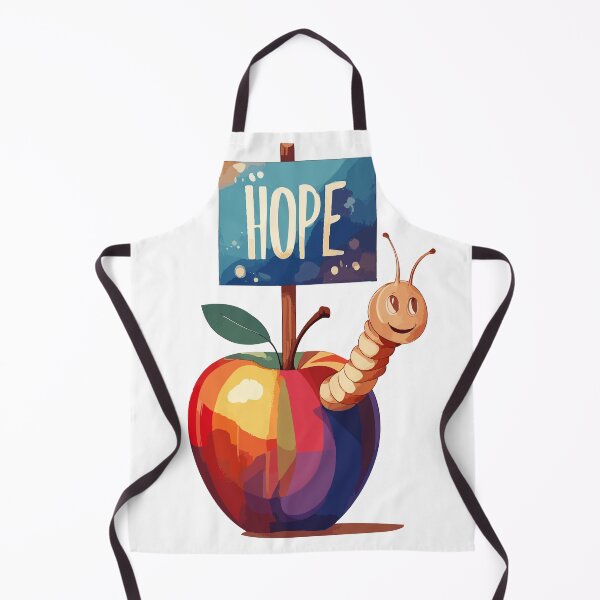 Item preview, HOPEFUL BITE – Cute Apple & Worm designed and sold by zoliartdesign.