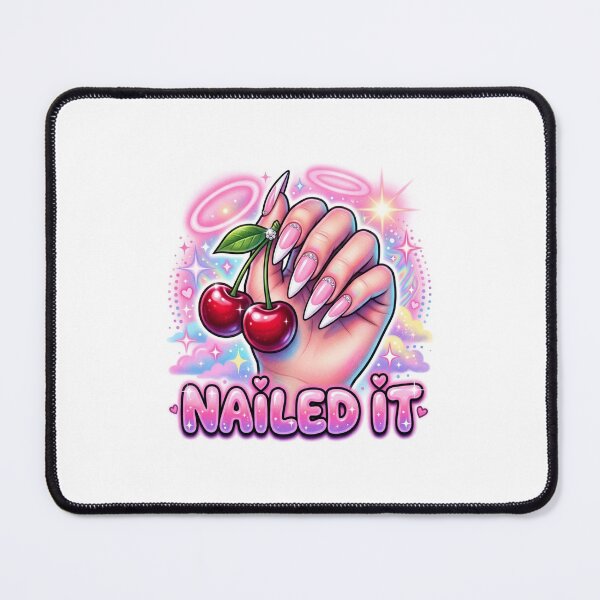 Item preview, Retro Y2K Pink French Tip Nailed It designed and sold by DuckOddity.