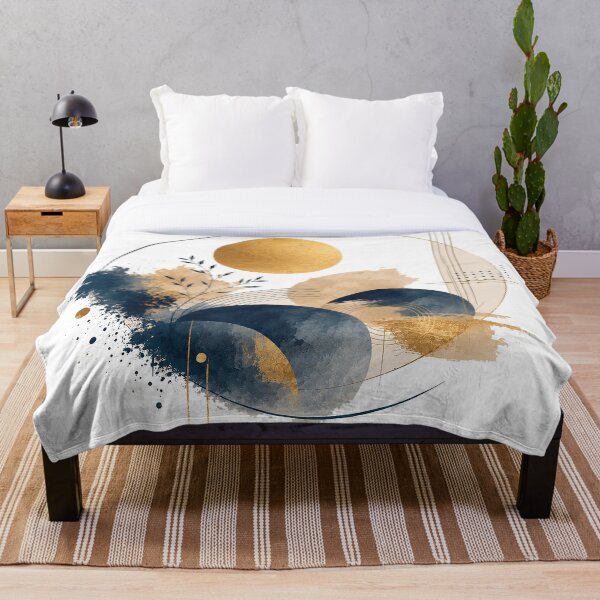 Item preview, Golden Harmony Abstract Geometric Composition designed and sold by jcsstore.