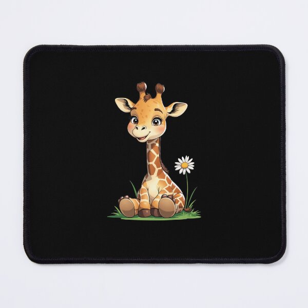 Item preview, Baby Giraffe With Daisy Flower designed and sold by Timowo Studio | Fine Line Wildlife Art & Modern Nature Graphics.