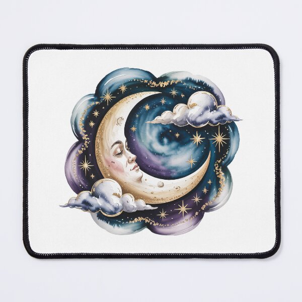 Item preview, Celestial Moon Watercolor Boho Night Sky Illustration designed and sold by Cool-cat-art.