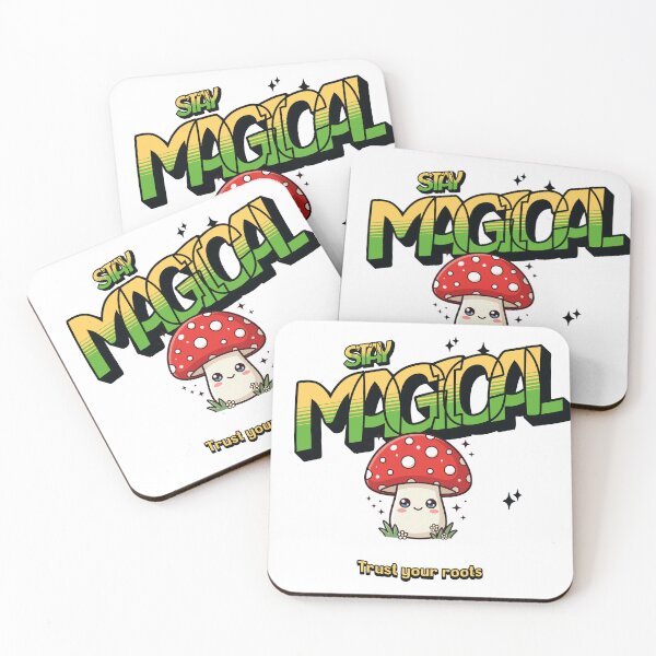 Item preview, Stay Magical Mushroom — Trust Your Roots — Kawaii Toadstool Statement designed and sold by BoosterShop.