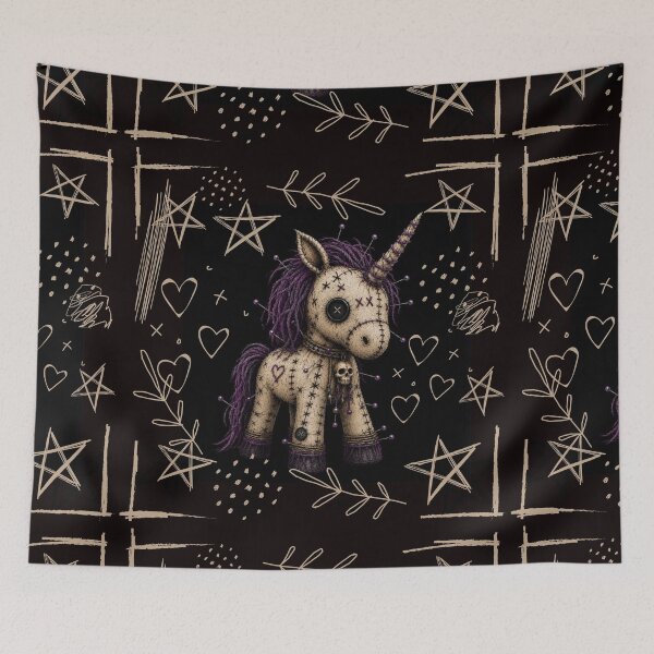 Item preview, VooDoo Unicorn Doll - Ghotic Witchy Stuffed Animal Design designed and sold by CaylaTay.