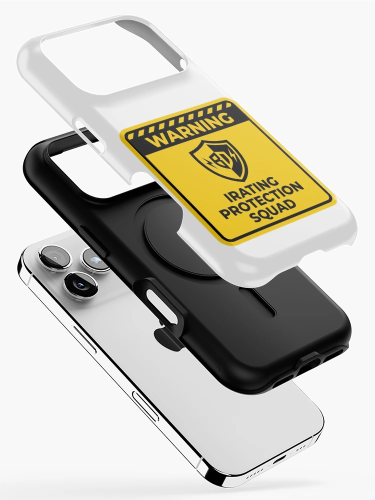 Thumbnail 2 of 4, iPhone Case, iRating Protection Squad - Sim Racing Humor designed and sold by GarageGraphics.