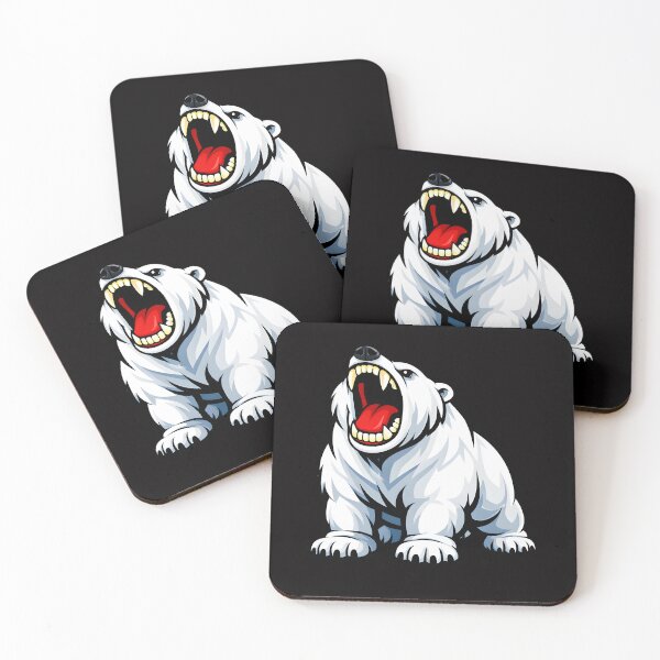 Item preview, Roaring Polar Bear – Fierce Arctic Animal Illustration designed and sold by ROARSOME DESiGNS.