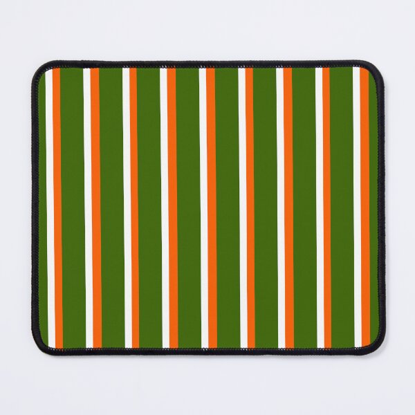 Item preview, Green with Orange and White Stripes Pattern designed and sold by OneThreeSix.