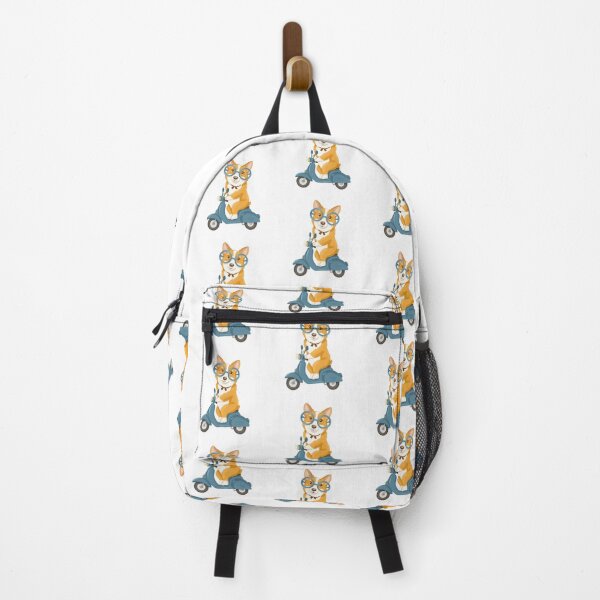 Item preview, Retro Scooter Corgi – Vintage Road Trip Dog Lover Design designed and sold by Iqrapixels.