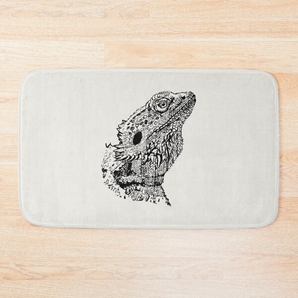 Item preview, Bearded Lizard - (#F0EEE9) designed and sold by The Stippler Process.