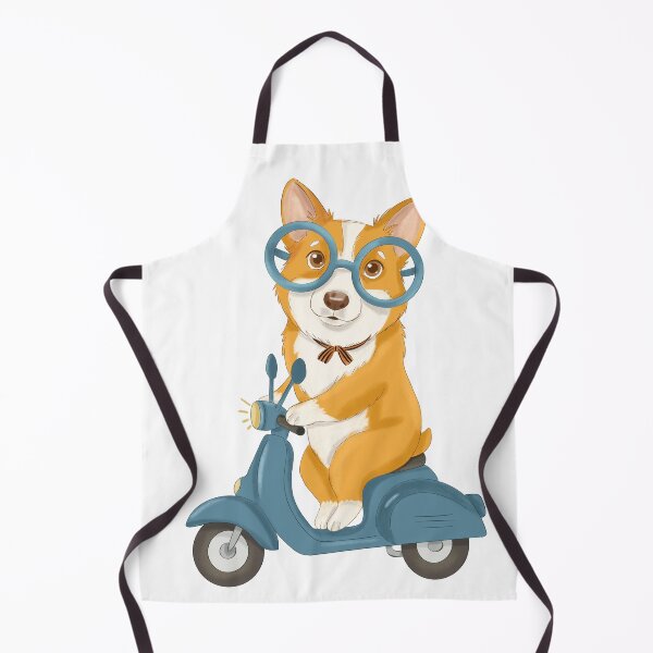 Item preview, Retro Scooter Corgi – Vintage Road Trip Dog Lover Design designed and sold by Iqrapixels.