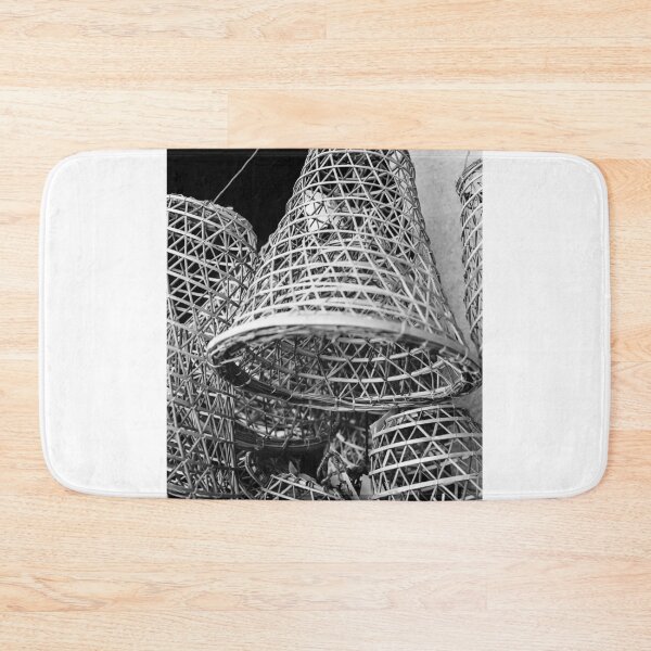 Item preview, Handmade Wicker Baskets Hanging in Cluster Showing Intricate Woven Pattern and Texture designed and sold by Nmallia.