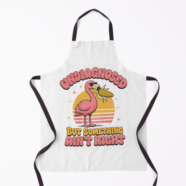 Item preview, Undiagnosed But Something Ain't Right Flamingo With Corn Retro Meme designed and sold by Region.