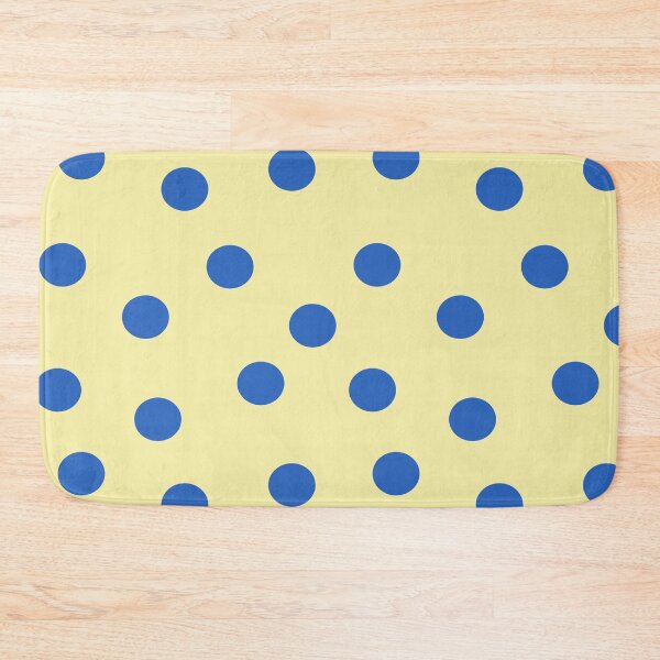 Item preview, Vintage Polka Dots Blue on Soft Yellow designed and sold by Designs by Sara Felton.