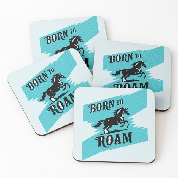 Item preview, Born To Roam - Black on Blue designed and sold by LisaMise.