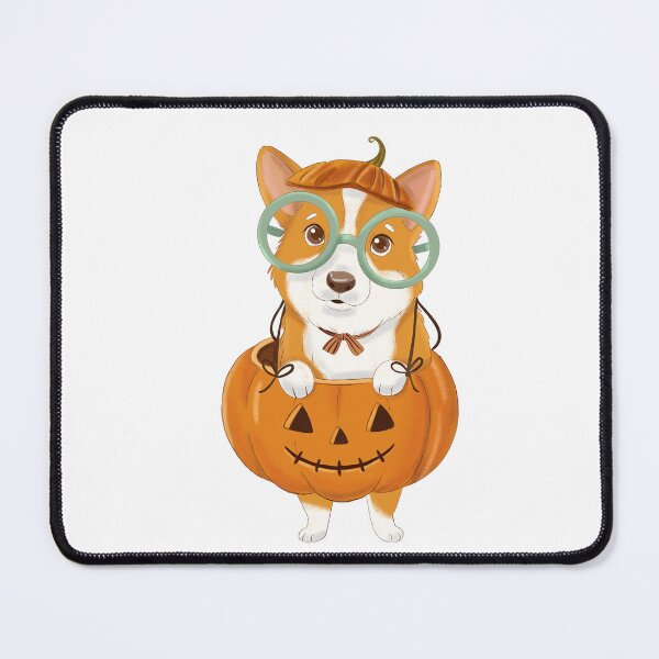 Item preview, Halloween Corgi in Pumpkin Patch – Retro Vintage Autumn Dog designed and sold by Iqrapixels.
