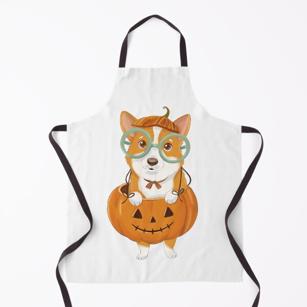 Item preview, Halloween Corgi in Pumpkin Patch – Retro Vintage Autumn Dog designed and sold by Iqrapixels.