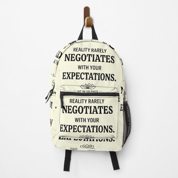 Item preview, Reality Rarely Negotiates With Expectations | Minimalist Truth Quote designed and sold by SitInSilence24.