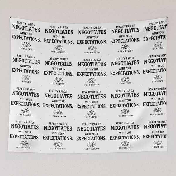 Item preview, Reality Rarely Negotiates With Expectations | Minimalist Truth Quote designed and sold by SitInSilence24.