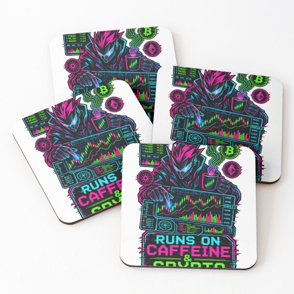 Item preview, Crypto Day Trader Caffeine Fueled Cyberpunk designed and sold by VisualArtsOasis.