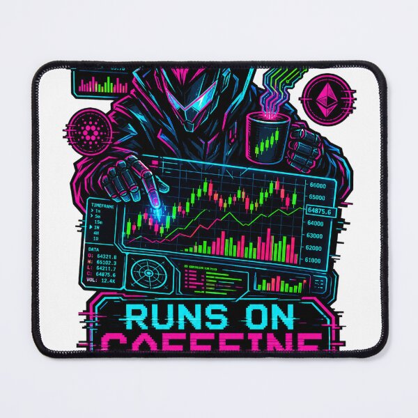 Item preview, Crypto Day Trader Caffeine Fueled Cyberpunk designed and sold by VisualArtsOasis.