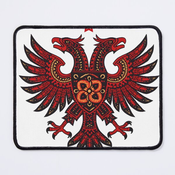 Item preview, Aztec Eagle Tribal Art — Red and Black Mandala Bird Design designed and sold by Luna-Flow.
