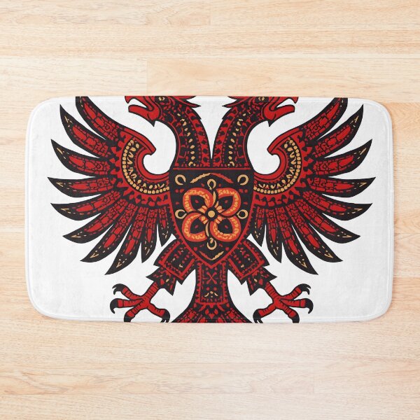 Item preview, Aztec Eagle Tribal Art — Red and Black Mandala Bird Design designed and sold by Luna-Flow.