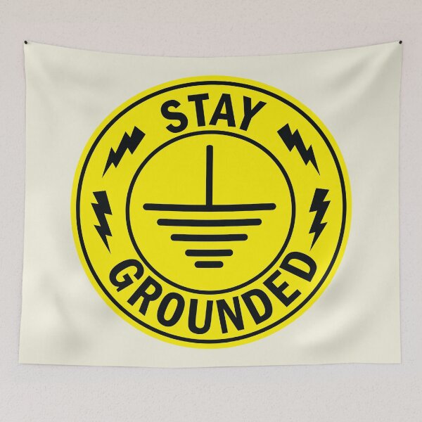 Item preview, Stay Grounded Funny Electrician Sticker | Electrician Humor Decal | Electrical Engineer Gift | Laptop Car Water Bottle Sticker designed and sold by Science Engineering Gifts.