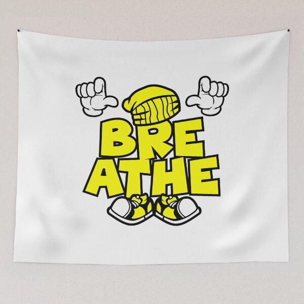 Item preview, Breathe – WELLBEING Yellow Character Bold Retro designed and sold by NFTWords.