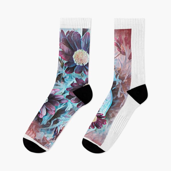 Item preview, Ethereal Midnight Garden Purple and Teal Floral Art designed and sold by BalkanBloom.