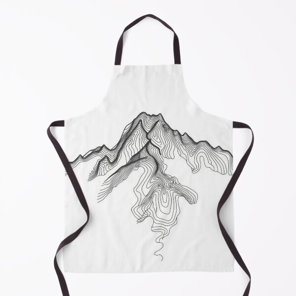 Item preview, Minimalist Topographic Mountain Line Art designed and sold by Evergreen Horizon Works.