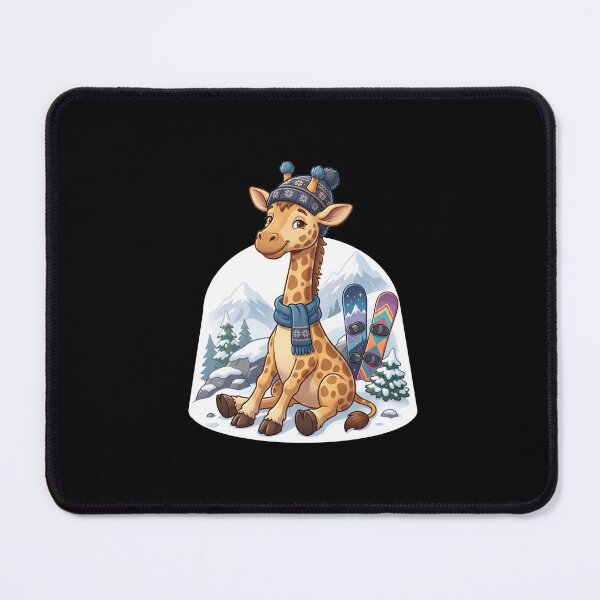 Item preview, Baby Giraffe With Snowboards designed and sold by Timowo Studio | Fine Line Wildlife Art & Modern Nature Graphics.