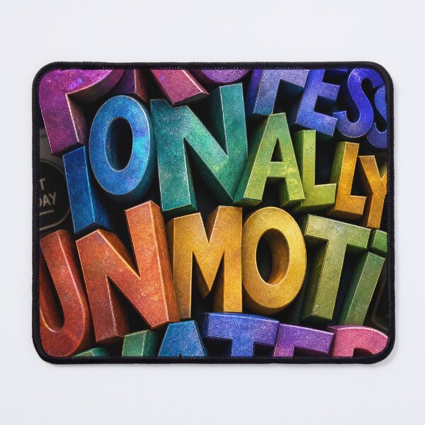 Item preview, Professionally Unmotivated Typography, Colorful Letter Collage Design designed and sold by Jandedan.