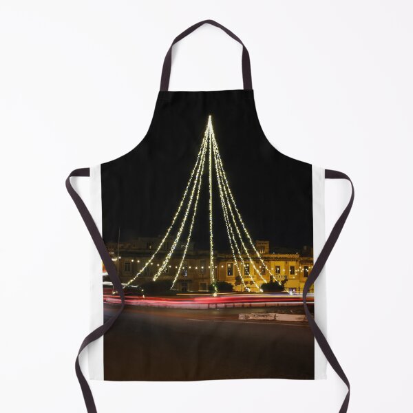Item preview, Christmas Lights Tree on Roundabout With Long Exposure Traffic Light Trails at Night designed and sold by Nmallia.