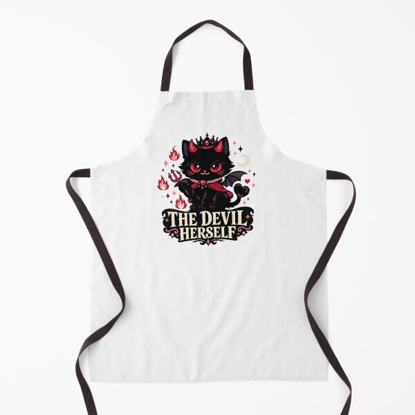 Item preview, The Devil Herself Cute Black Cat Devil Queen Gothic Kawaii gift designed and sold by BigLove Animals.