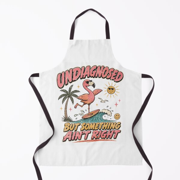 Item preview, Undiagnosed But Something Ain't Right Surfing Flamingo Retro Summer designed and sold by Region.