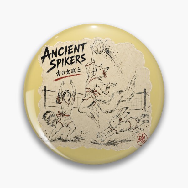 Item preview, Ancient Spikers Japanese Choju-giga Women's Volleyball Sticker Art designed and sold by Locker39.