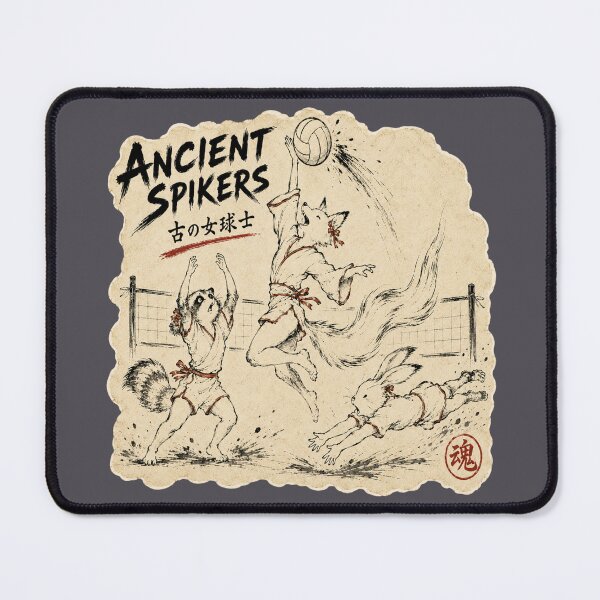 Item preview, Ancient Spikers Japanese Choju-giga Women's Volleyball Sticker Art designed and sold by Locker39.