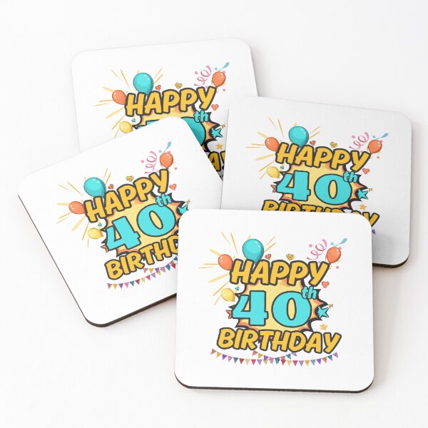 Item preview, Happy 40th Birthday Milestone Design designed and sold by variant designer.