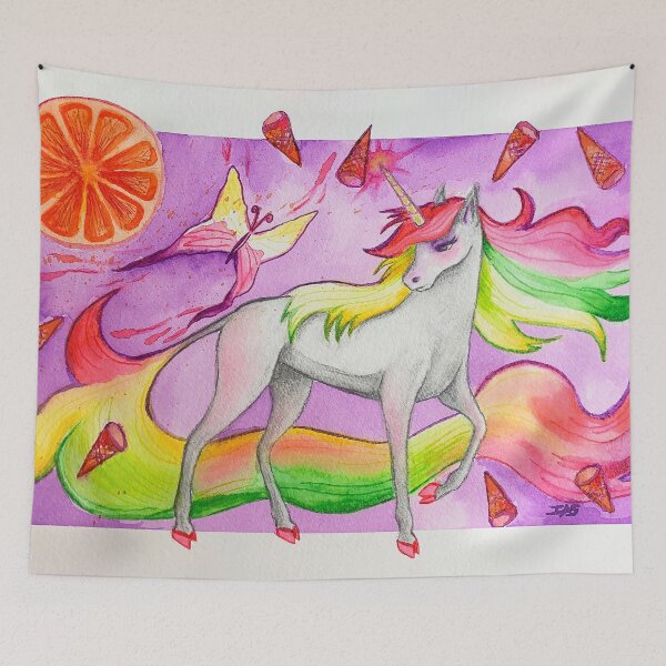 Item preview, Citrus Unicorn Watercolor designed and sold by invokeartsense.