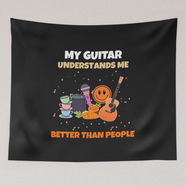 Item preview, My Guitar Understands Me Better Than People Funny Guitar Lover Design designed and sold by Joyful-Pixel.