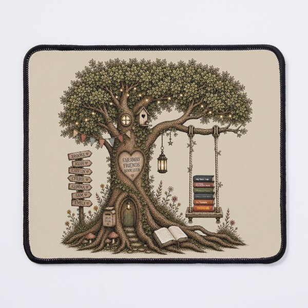 Item preview, Faraway Friends Book Club | Tree Design designed and sold by Kiah Rose Creative.