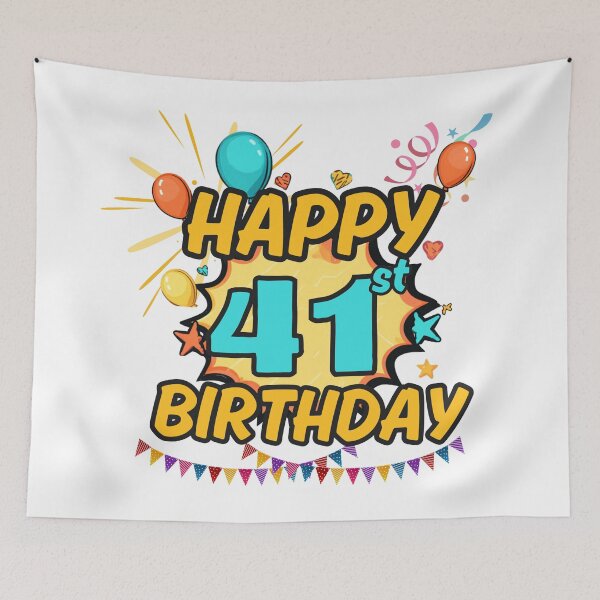 Item preview, Happy 41st Birthday Celebration Design designed and sold by variant designer.